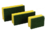 Scheuerschwamm mit Griffleiste, 150x70x45 mm, gelb/grün, 10 Stück