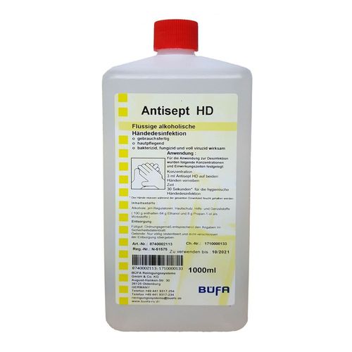 Antisept HD, Händedesinfektion, 12 x 1000 ml.